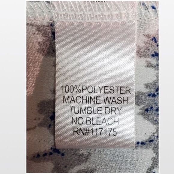 Cynthia Rowley Top Womens Medium Cold Shoulder Blue Striped White Blouse - Picture 16 of 16